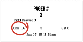 Check Number Sample