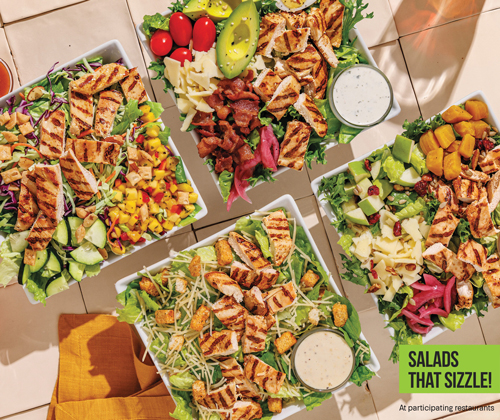 Salads That Sizzle - at participating restaurants