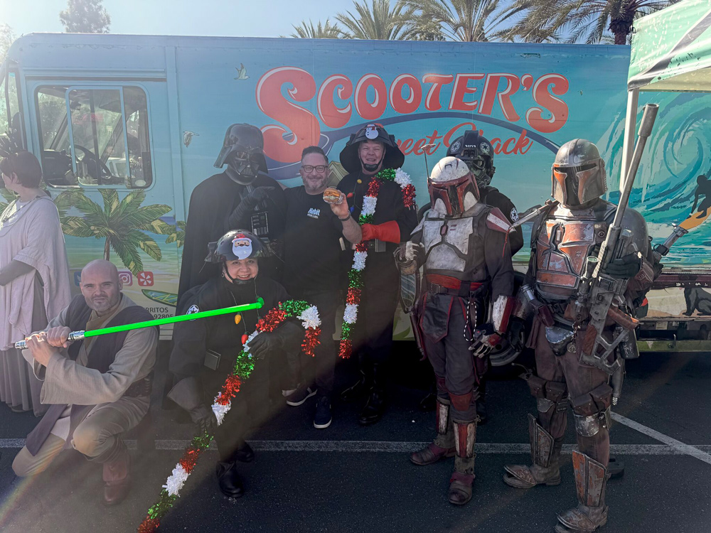 Star Wars cosplayers at the Spark of Love Toy Drive
