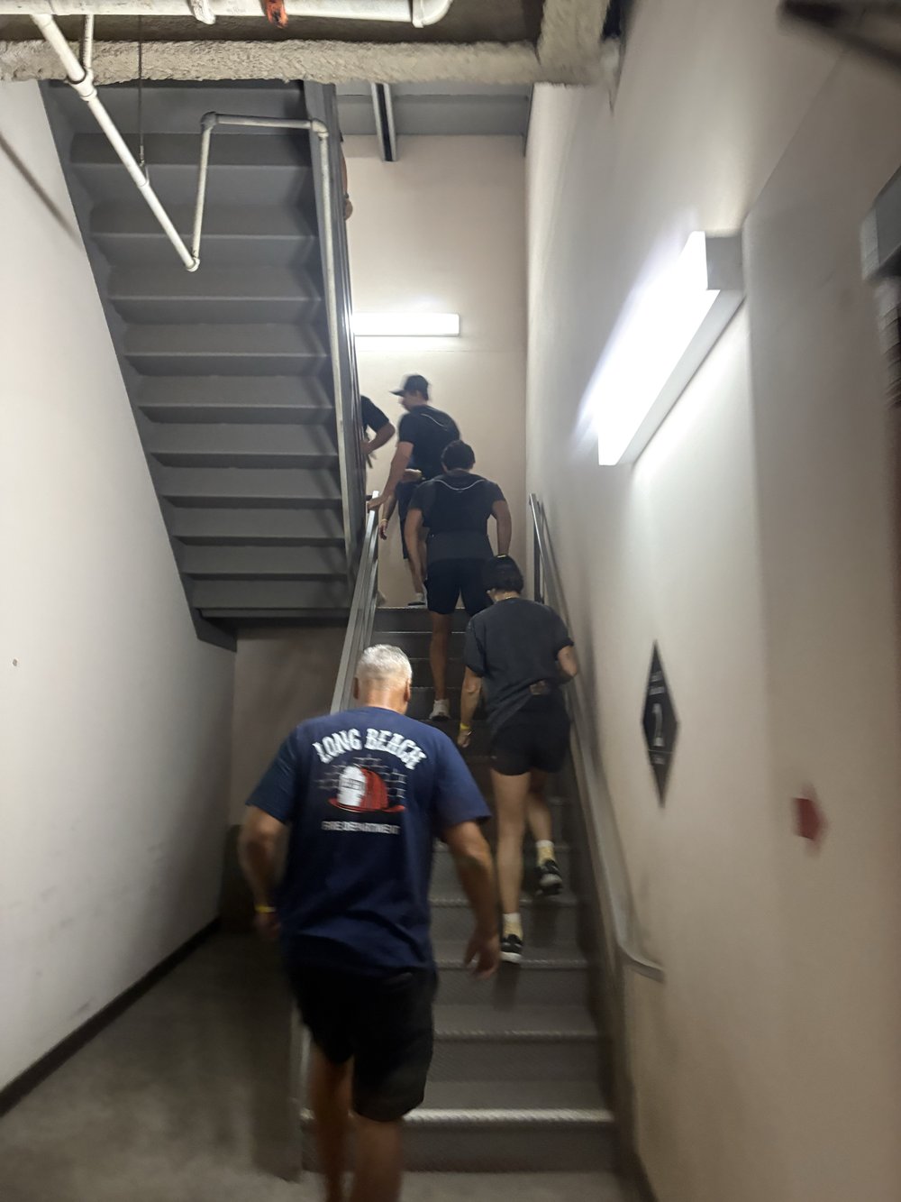 Long Beach Fire Department Participants at the Long Beach World Trade Center 9/11 Memorial Stair Climb