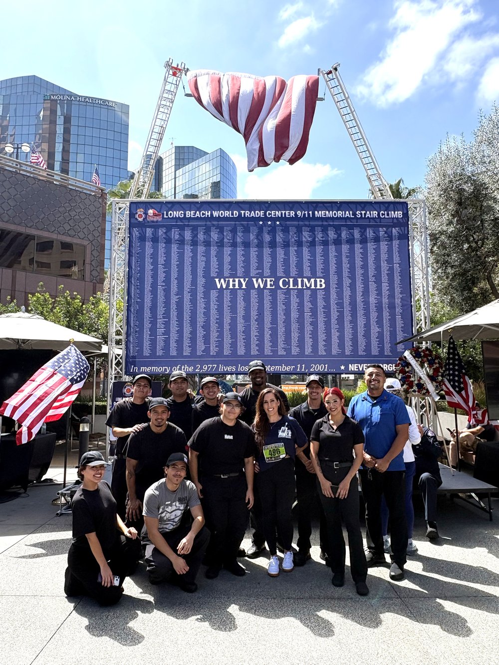 Habit Truck Team at the Long Beach Fire Department Participants at the Long Beach World Trade Center 9/11 Memorial Stair Climb